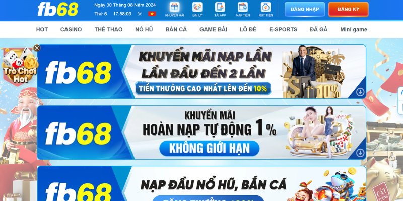 Khuyến mãi hấp dẫn tại FB68