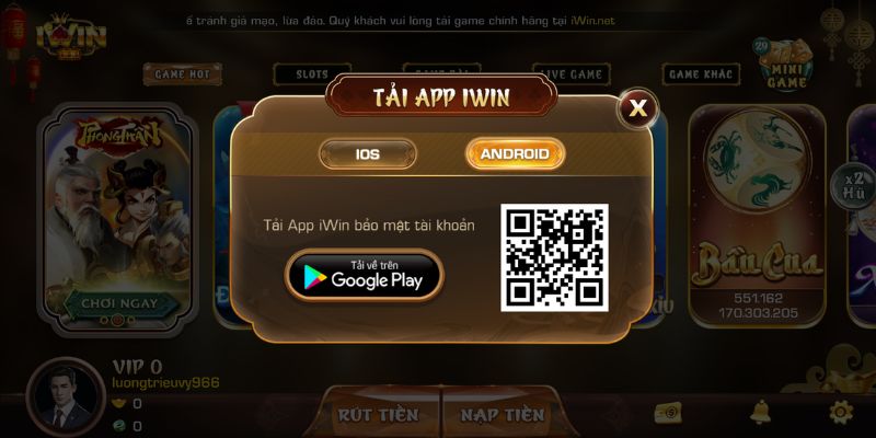 Hướng dẫn tải App Iwin